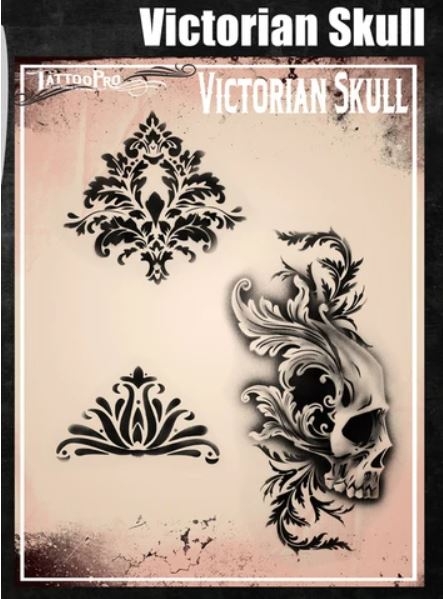 Wiser's Airbrush TattooPro Stencil – Victorian Skull