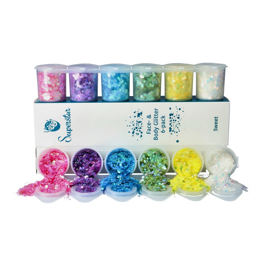 Superstar Chunky Glitterset Sweet (6x 20ml)