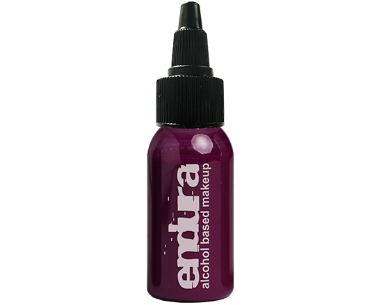 Endura Airbrush Makeup Intense Purple (1oz), alcoholbased airbrush schmink met krachtige paarse pigmentatie, ideaal voor SFX, bodypaint en creatieve make-up, verkrijgbaar bij SchminkenGrime.nl
