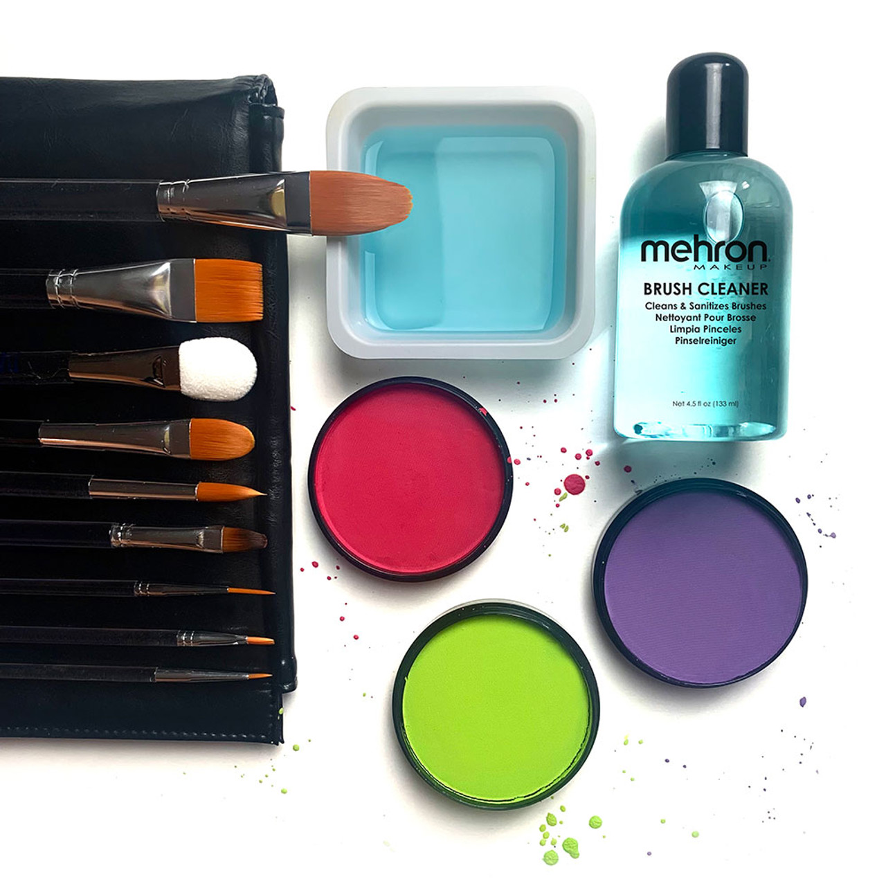 Mehron Brush Cleaner 133ml – verkrijgbaar bij SchminkenGrime.nl Mehron Brush Cleaner 133ml, krachtige vloeistof voor schone penselen, verkrijgbaar bij SchminkenGrime.nl