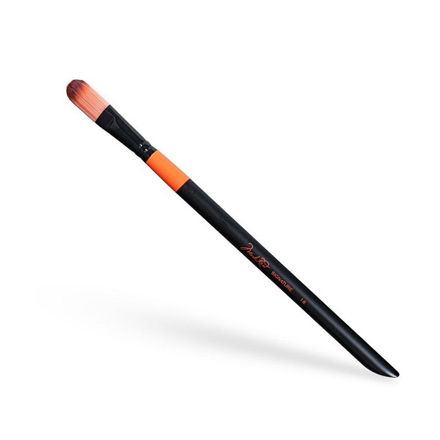 Mehron Mark Reid Penseel Long Chisel, professioneel penseel uit de Mehron Mark Reid serie, voor grotere vlakken en bodypaint verkrijgbaar bij SchminkenGrime.nl
