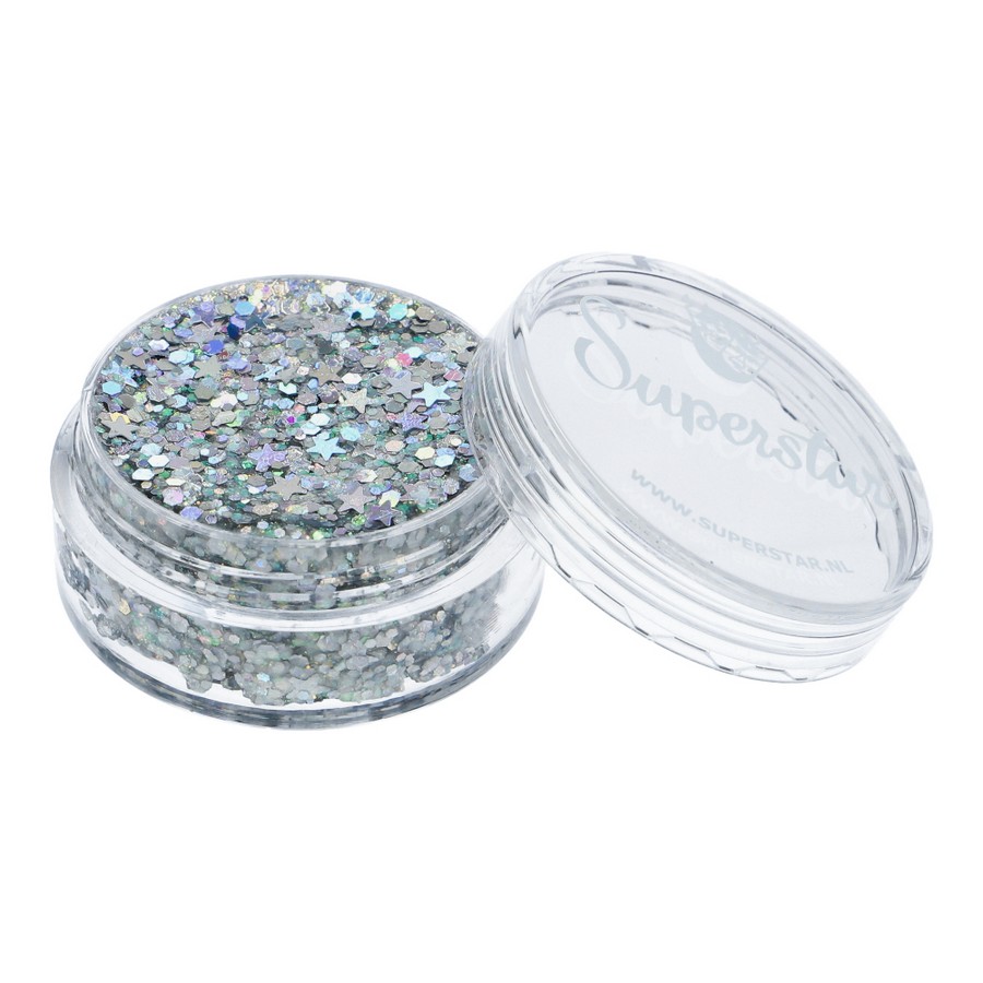 Superstar Chunky Glitter Cream Silver Starlight (10 ml)