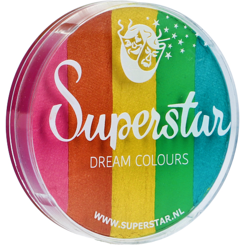 Superstar Carnival + spons – Maak in één beweging een regenboog Superstar Dream Colours Carnival met regenboogspons – ideaal voor snelle schminkontwerpen