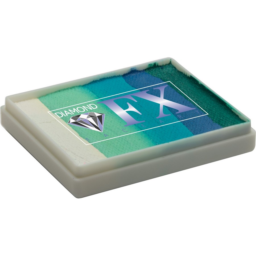 Diamond FX Splitcake Cool Breeze van 50 gram met frisse tinten voor kalme en luchtige creaties, verkrijgbaar bij SchminkenGrime.nl