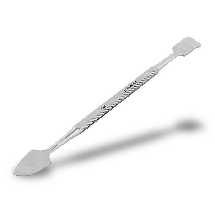 Mehron Stainless Steel Spatula, professionele dubbelzijdige roestvrijstalen spatel voor het mengen van make-up en het modelleren van SFX-werk verkrijgbaar bij SchminkenGrime.nl