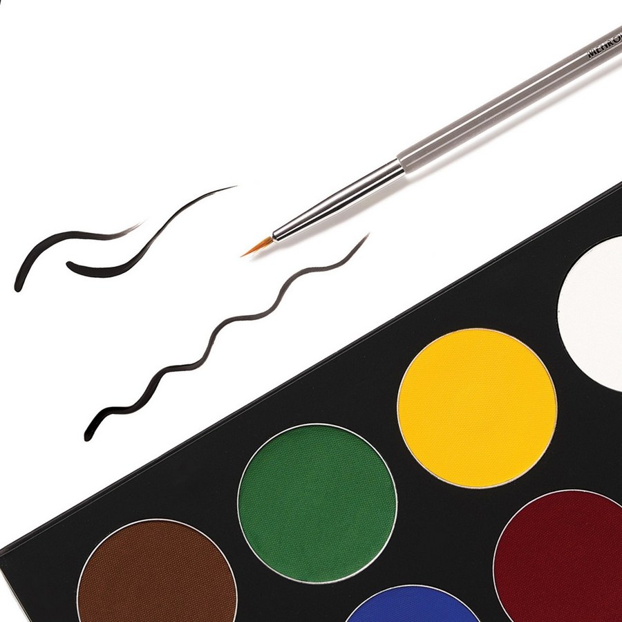 Mehron Paradise Makeup Super Fine Point Penseel 810, penseel uit de door make-up artist Jinny ontworpen Mehron Paradise serie, voor fijne lijnen en details verkrijgbaar bij SchminkenGrime.nl