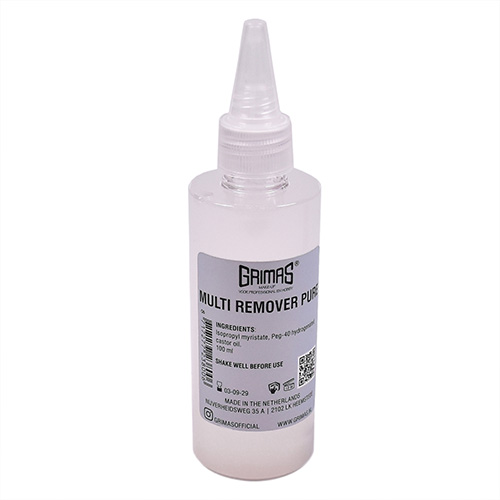 Grimas Multi Remover Pure 100ml – Voor zware make-up – SchminkenGrime.nl Grimas Multi Remover Pure 100ml, make-up remover op oliebasis, verkrijgbaar bij SchminkenGrime.nl