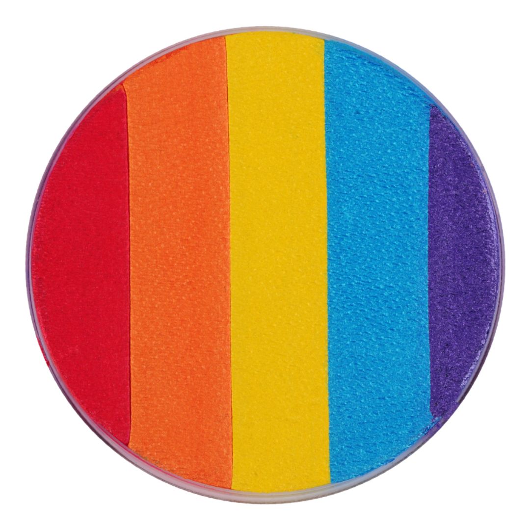 Superstar DreamColours Rainbow, 45 gram met krachtige regenboogkleuren voor opvallende, vrolijke ontwerpen, verkrijgbaar bij SchminkenGrime.nl