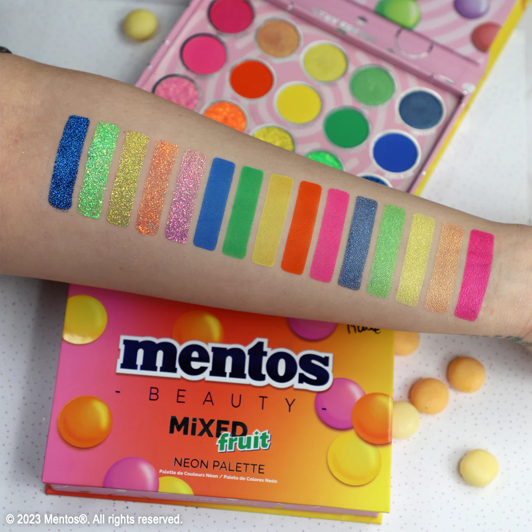 Rude Cosmetics Mentos Mixed Fruit Neon Palette (15 Kleuren)