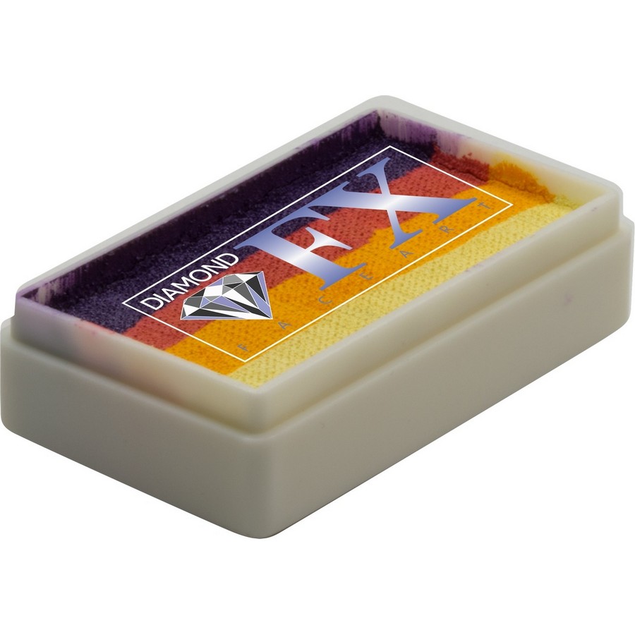 Splitcake schmink Papaya Party van Diamond FX met warme oranje tinten voor tropische designs, verkrijgbaar bij SchminkenGrime.nl