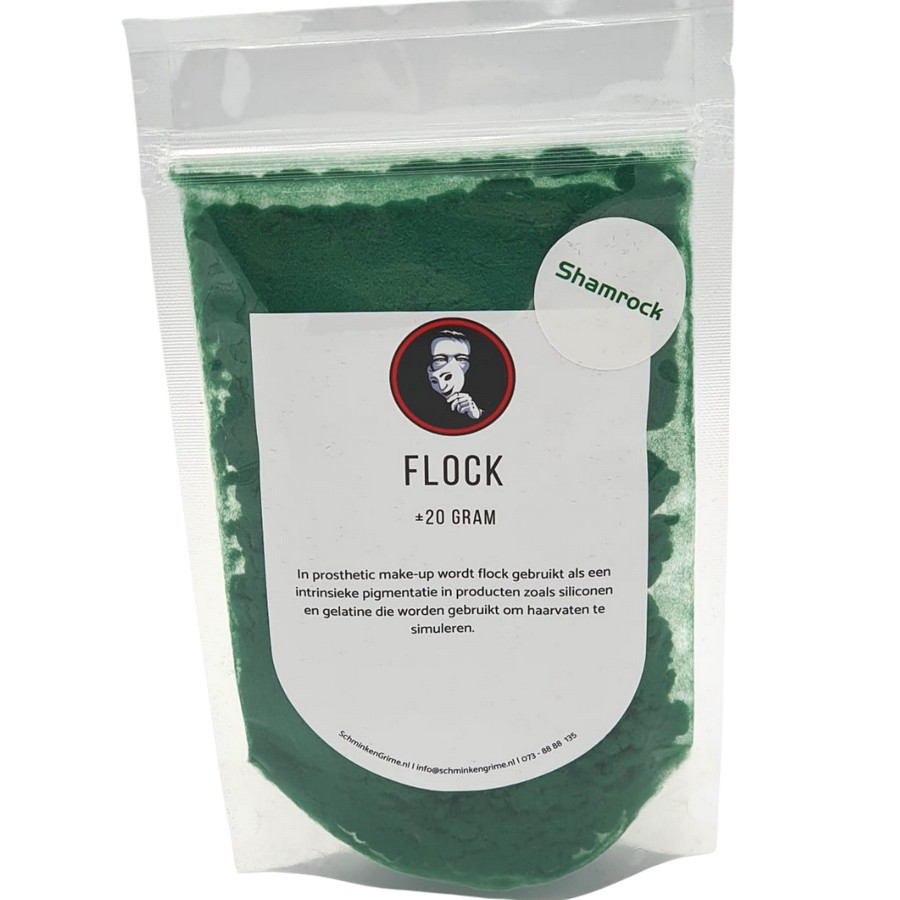 FBFX Flocking Shamrock, 20gr, grasgroene flocking – verkrijgbaar bij SchminkenGrime.nl