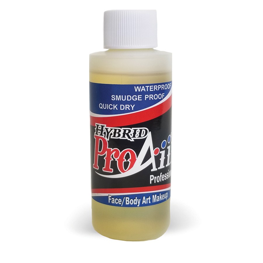 ProAiir Hybrid Ghost Glow 60ml fles met transparante airbrush schmink die oplicht onder UV licht, perfect voor spookachtige looks en blacklight-omgevingen, verkrijgbaar bij SchminkenGrime.nl