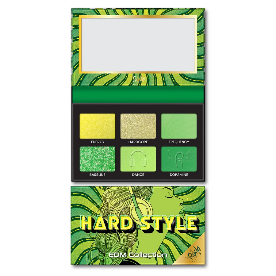 Groene tinten van het Hard Style palette voor creatieve ooglooks, verkrijgbaar bij SchminkenGrime.nl