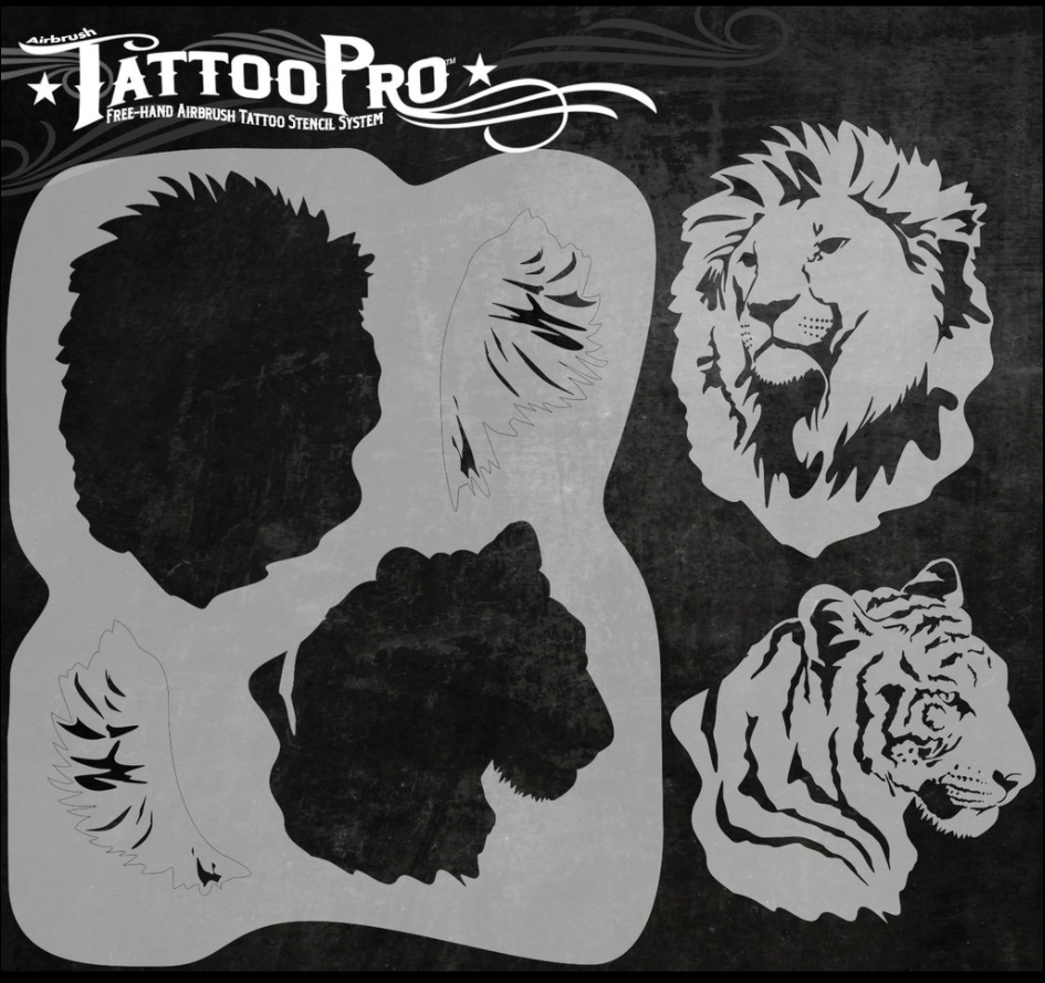 Wiser's Airbrush TattooPro Stencil – Big Cats