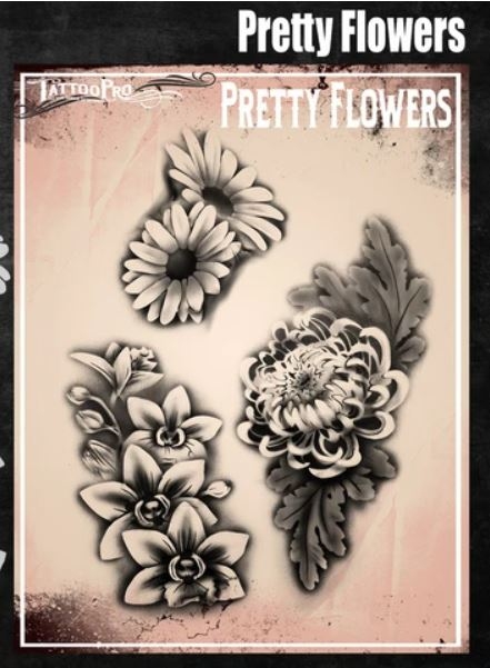 Wiser's Airbrush TattooPro Stencil – Pretty Flowers