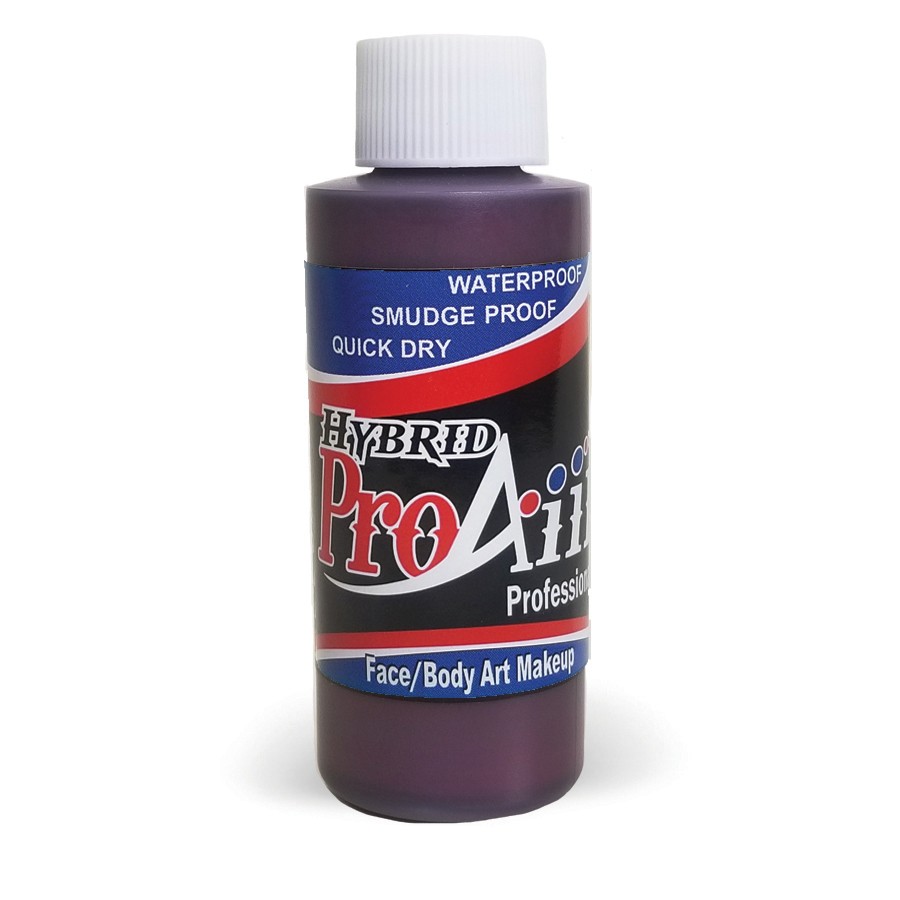 ProAiir Hybrid in de kleur Burgundy (60ml), dieprode airbrush schmink op alcoholbasis, ideaal voor elegante facepaint of bloedeffecten in SFX, verkrijgbaar bij SchminkenGrime.nl