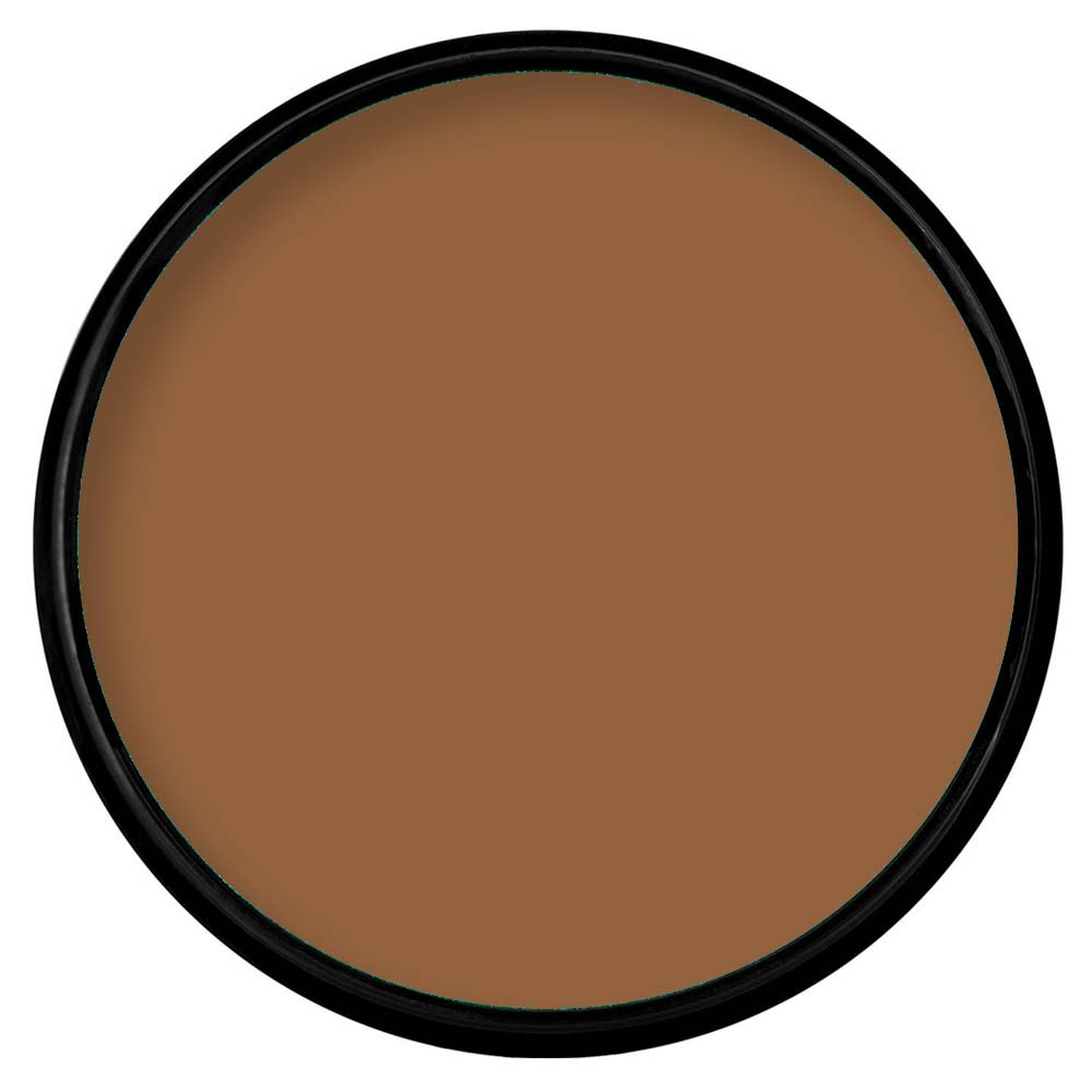 Verpakking van Mehron Paradise Makeup Light Brown 40 gram, lichtbruine waterschmink in stevig doosje voor professioneel gebruik, verkrijgbaar bij SchminkenGrime.nl