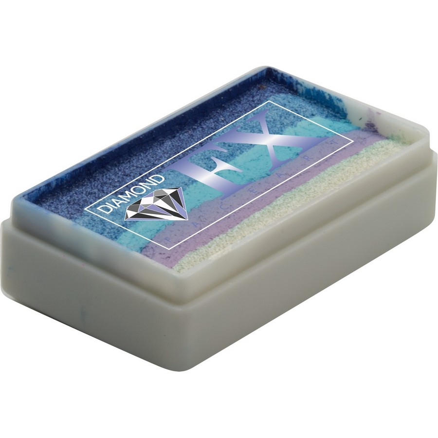 Splitcake schmink Winter van Diamond FX met koele tinten voor winterse creaties, verkrijgbaar bij SchminkenGrime.nl