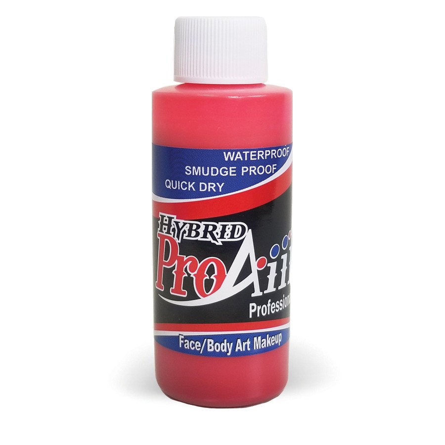 ProAiir Hybrid Hot Pink 60ml fles met felroze airbrush schmink, op alcoholbasis en perfect voor creatieve ontwerpen, verkrijgbaar bij SchminkenGrime.nl