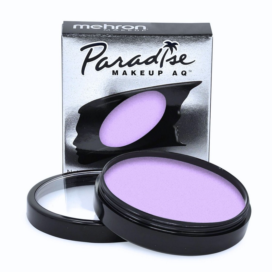 Verpakking van Mehron Paradise Makeup AQ™ Pastel Purple (40 gram), professionele paarse waterschmink, verkrijgbaar bij SchminkenGrime.nl