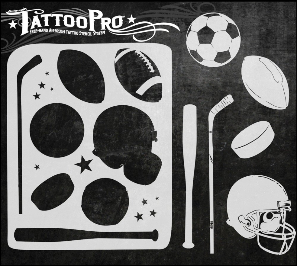 Wiser's Airbrush TattooPro Stencil – Sports