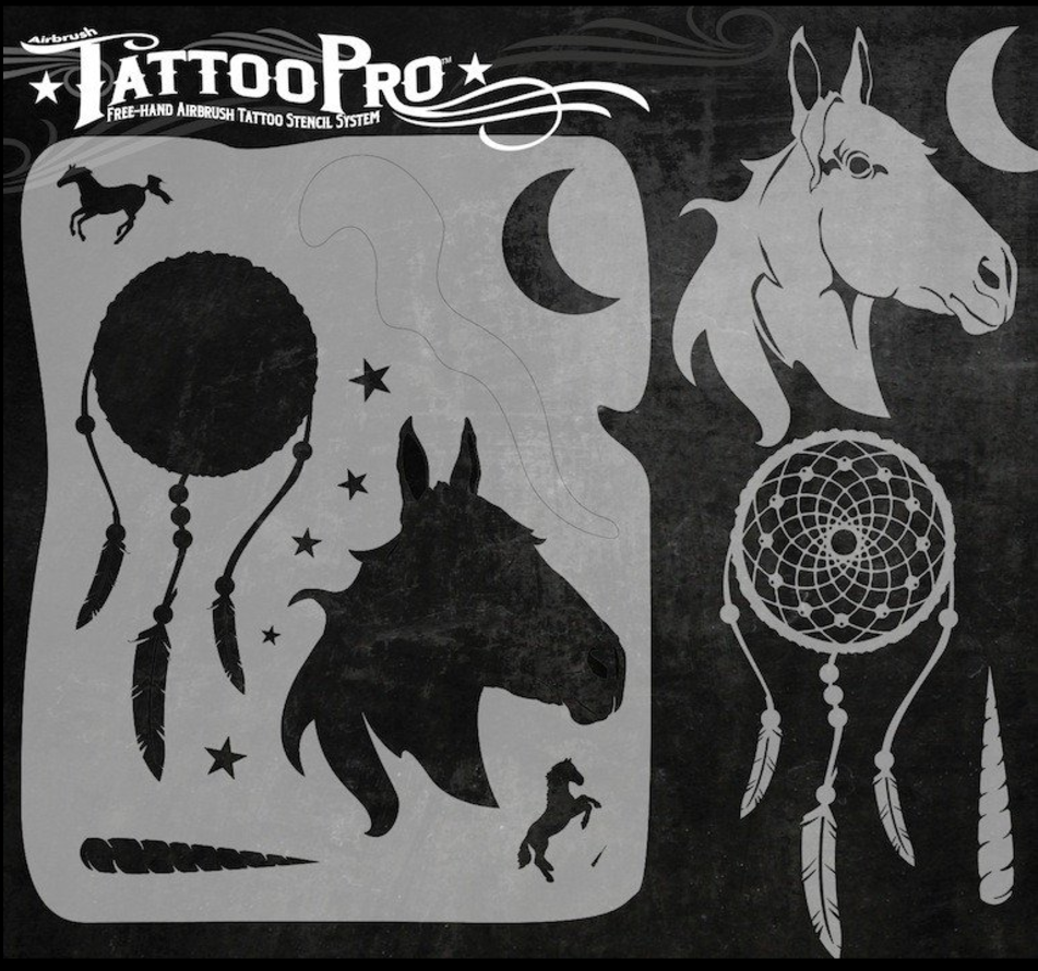 Wiser's Airbrush TattooPro Stencil – Dream Horse
