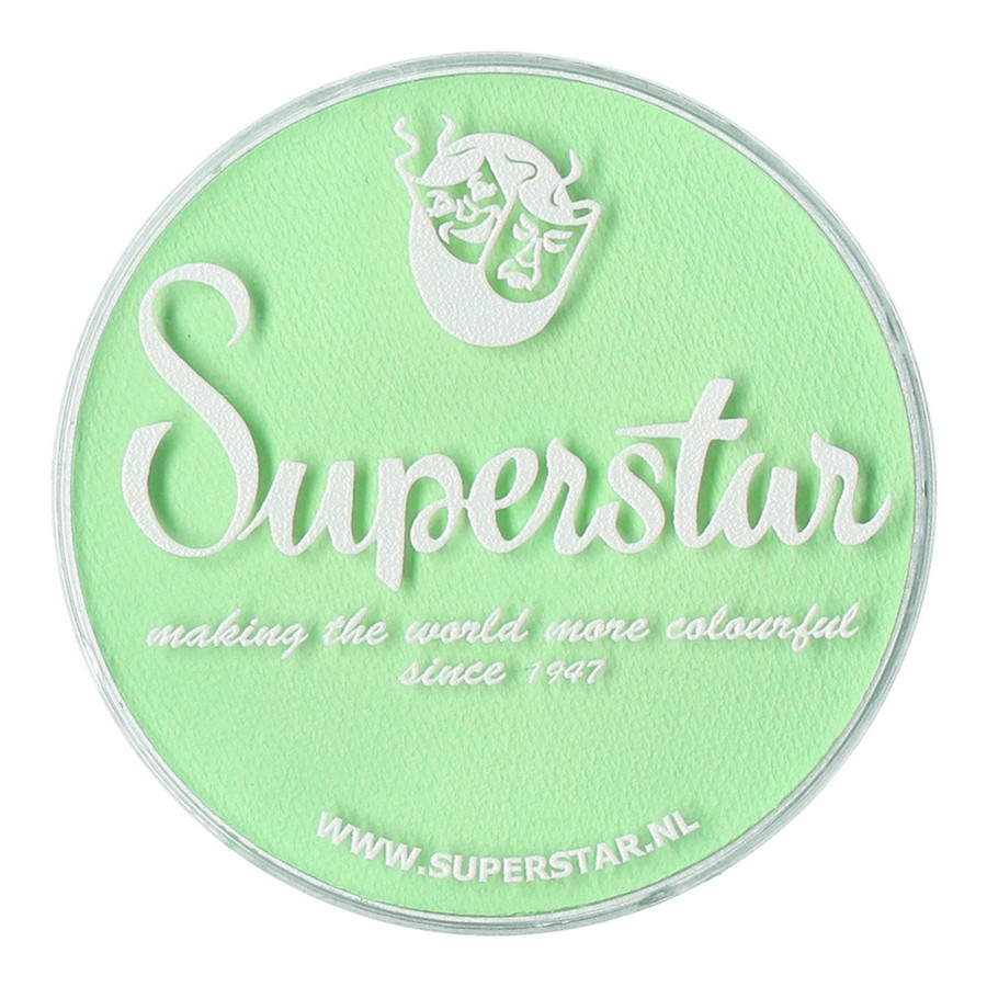 Frisse groene schmink Superstar Pistacchio – SchminkenGrime.nl Superstar Schmink Pistacchio 509, zachte pasteltint, verkrijgbaar bij SchminkenGrime.nl
