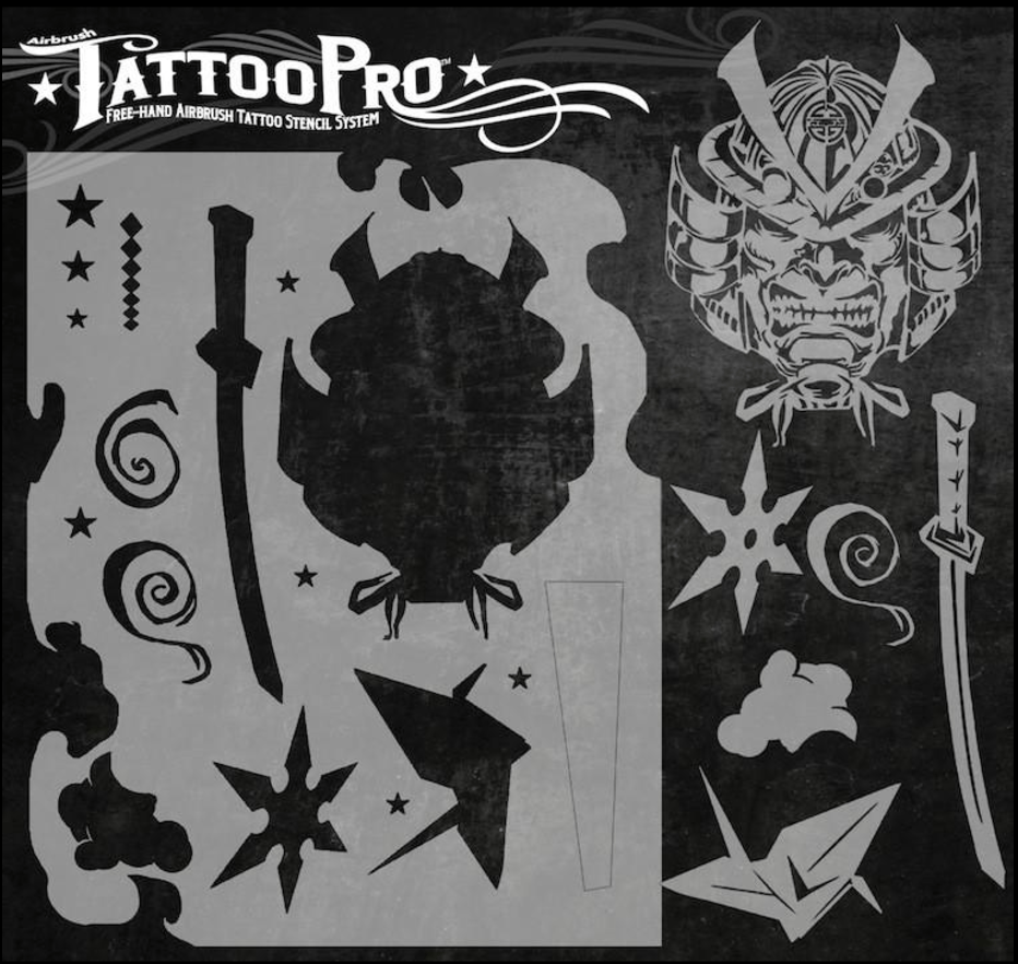 Wiser's Airbrush TattooPro Stencil – Samurai