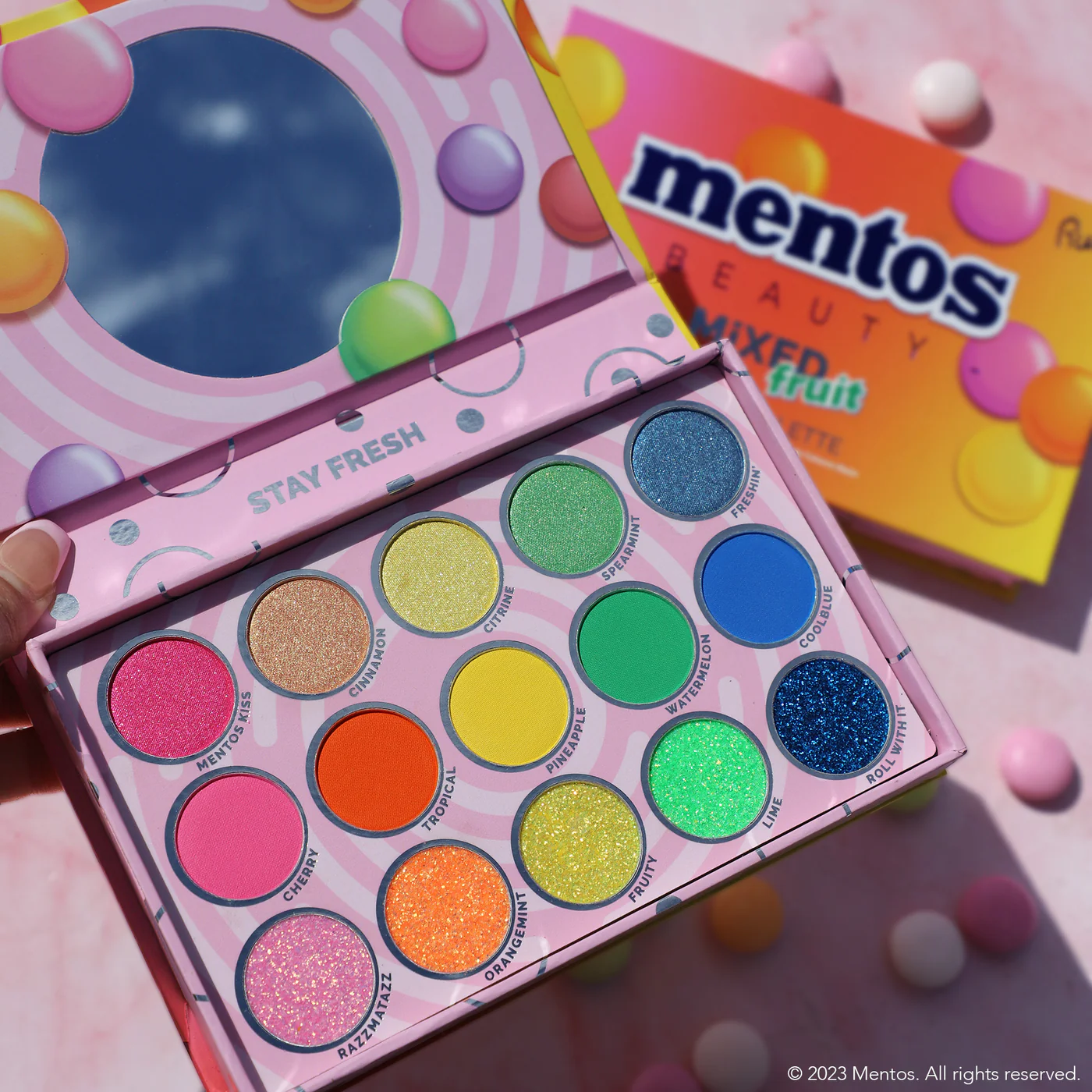 Rude Cosmetics Mentos Mixed Fruit Neon Palette (15 Kleuren)