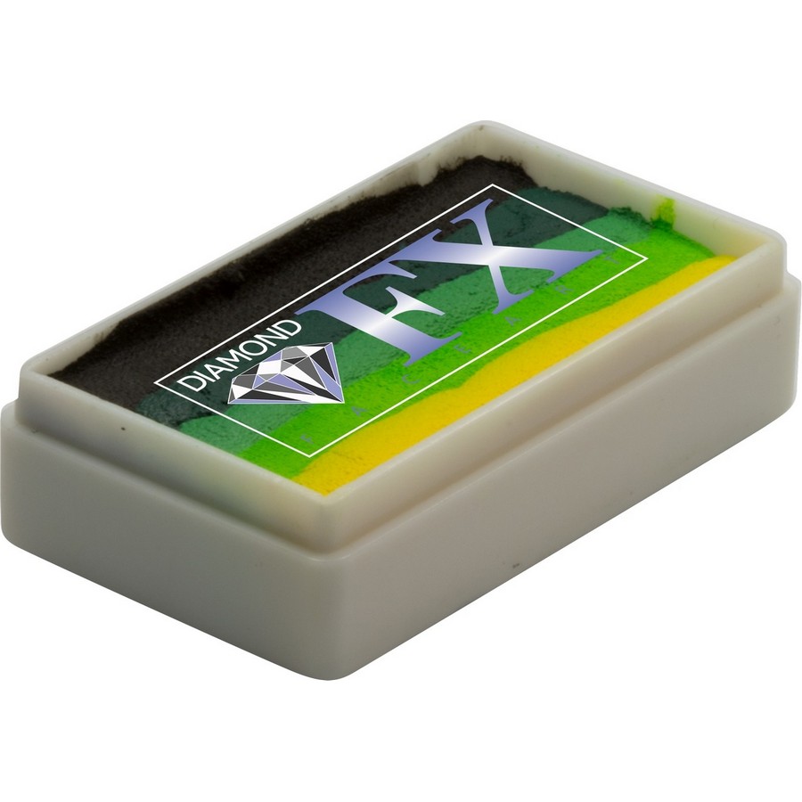 Splitcake schmink Green Carpet van Diamond FX met natuurlijke groentinten, verkrijgbaar bij SchminkenGrime.nl