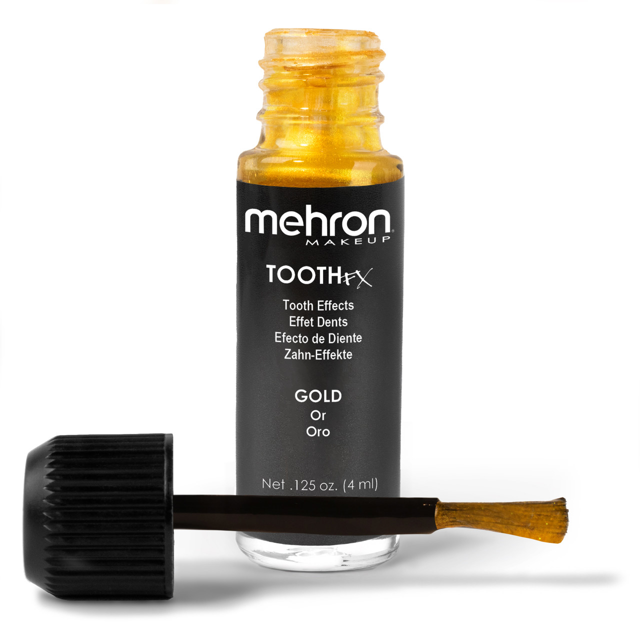 Mehron Tooth FX Gold met penseel – tandlak voor film & theater, te koop bij SchminkenGrime.nl
