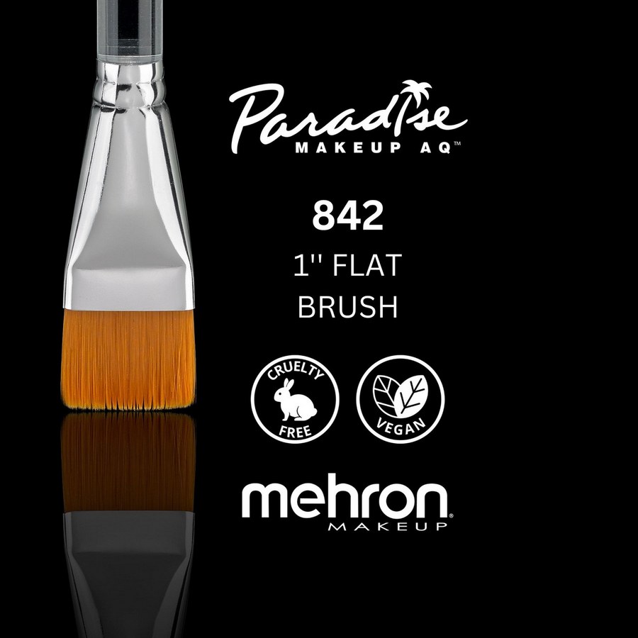 Mehron Paradise Prisma Penseel Square 1 Inch 842, Mehron Paradise penseel van professionele kwaliteit, ontworpen door make-up artist Jinny, voor grotere vlakken en bodypaint verkrijgbaar bij SchminkenGrime.nl