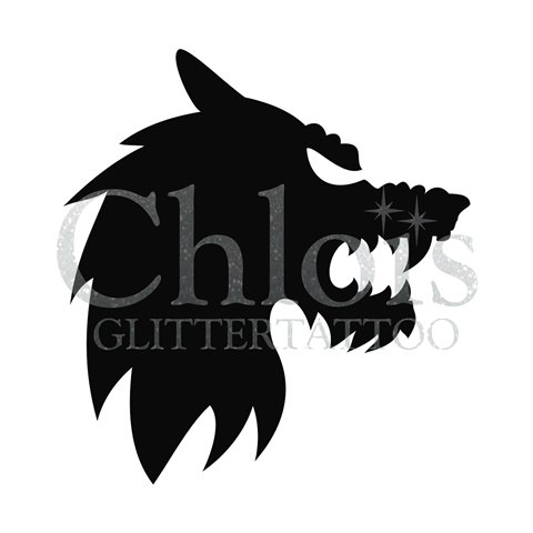 Chloïs Glittertattoo Sjabloon Werewolf (5 stuks)