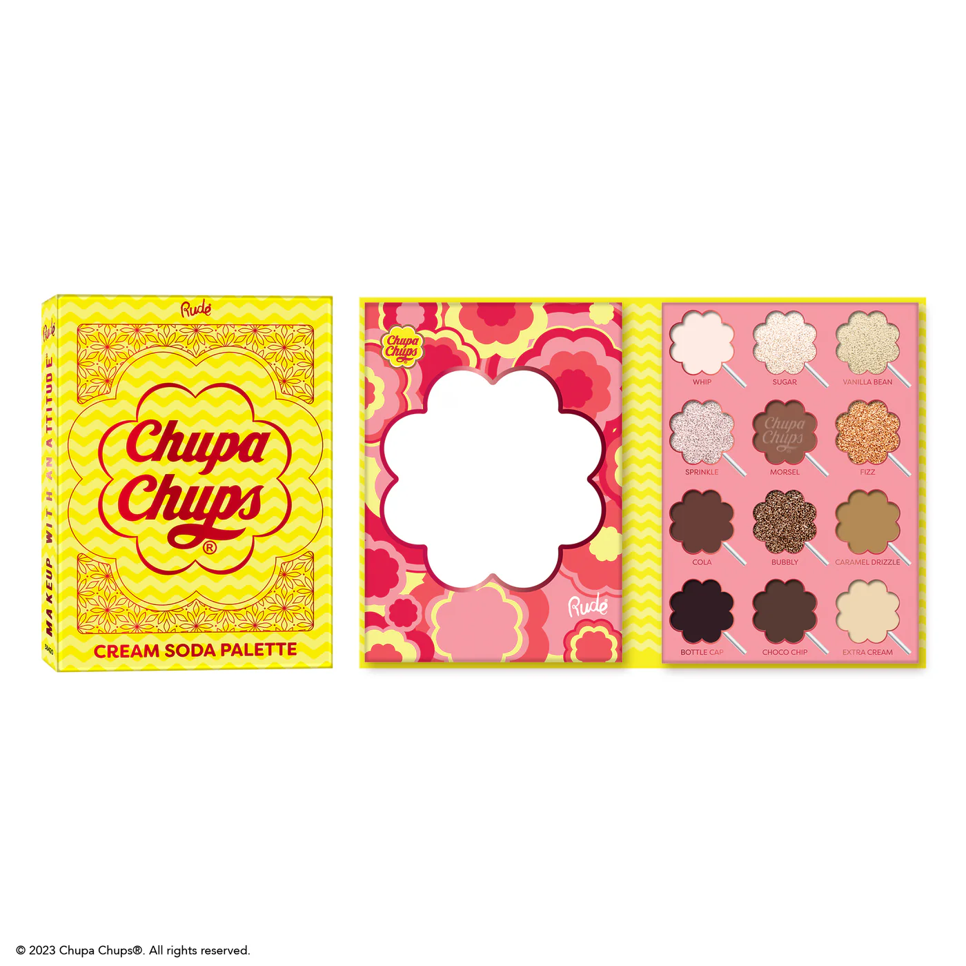 Rude Cosmetics Chupa Chups Cream Soda Oogschaduw Palet (12 Kleuren)