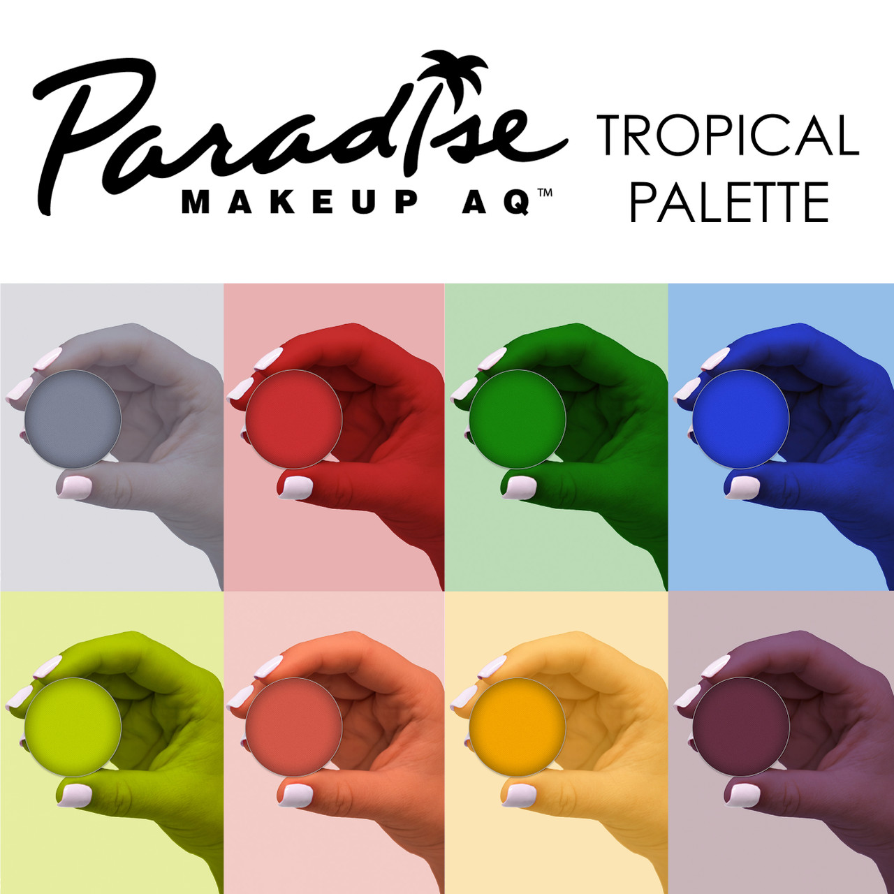 Mehron Paradise Makeup Tropical Palette 8 colors