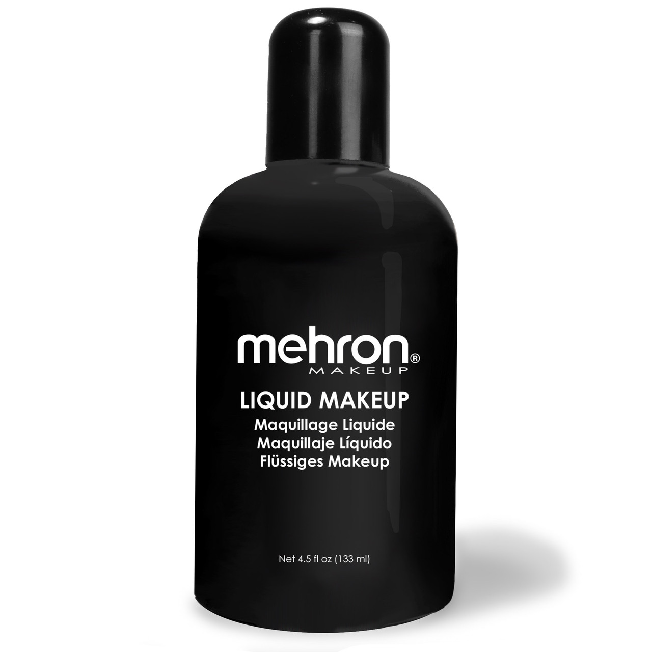 Mehron Liquid Makeup in de kleur Black (135ml), vloeibare schmink voor gezicht en lichaam, verkrijgbaar bij SchminkenGrime.nl