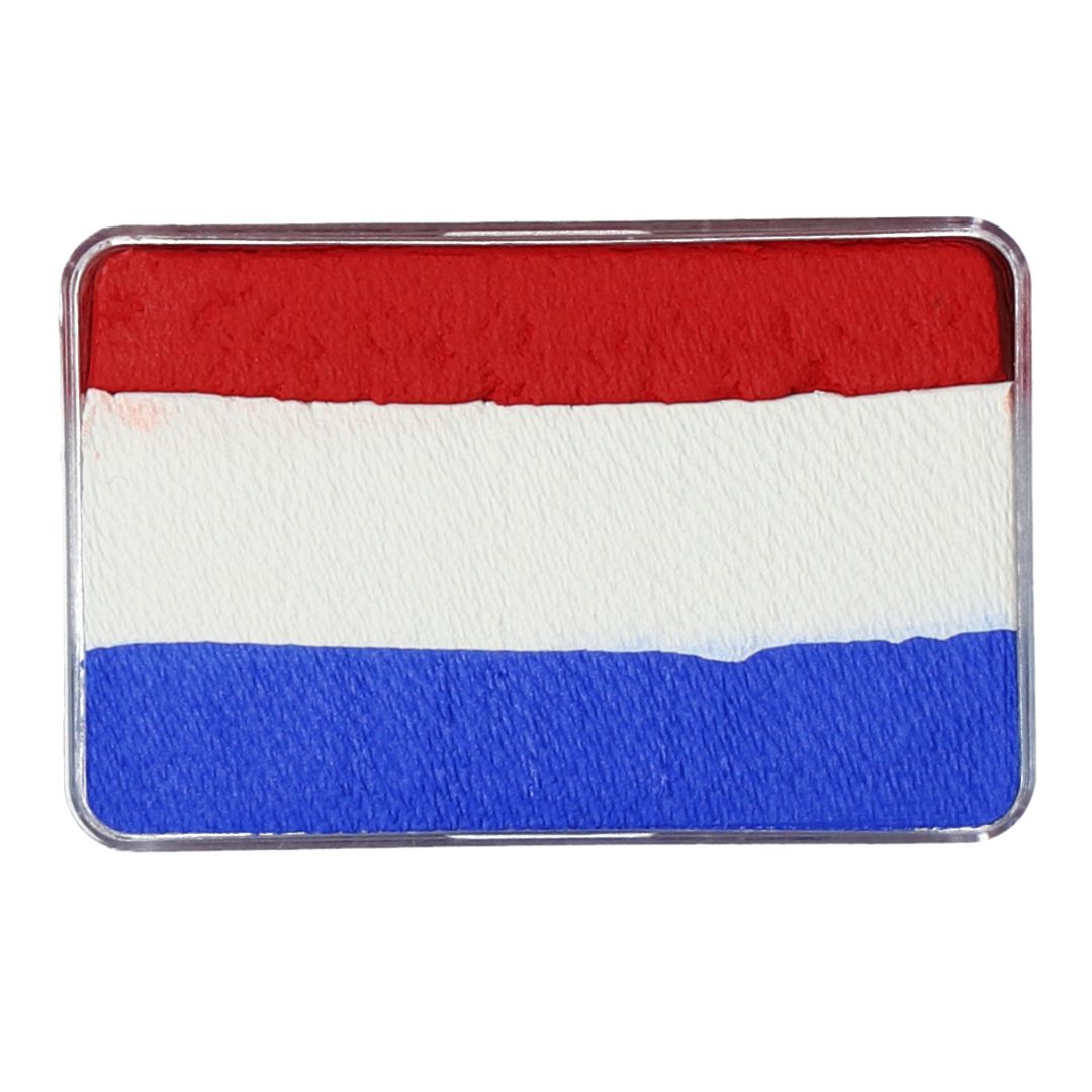 Nederlandse vlag schmink van Superstar kopen – Rood, wit en blauw Superstar Schmink Nederland Vlag Rood Wit Blauw – One Stroke schmink bij SchminkenGrime.nl
