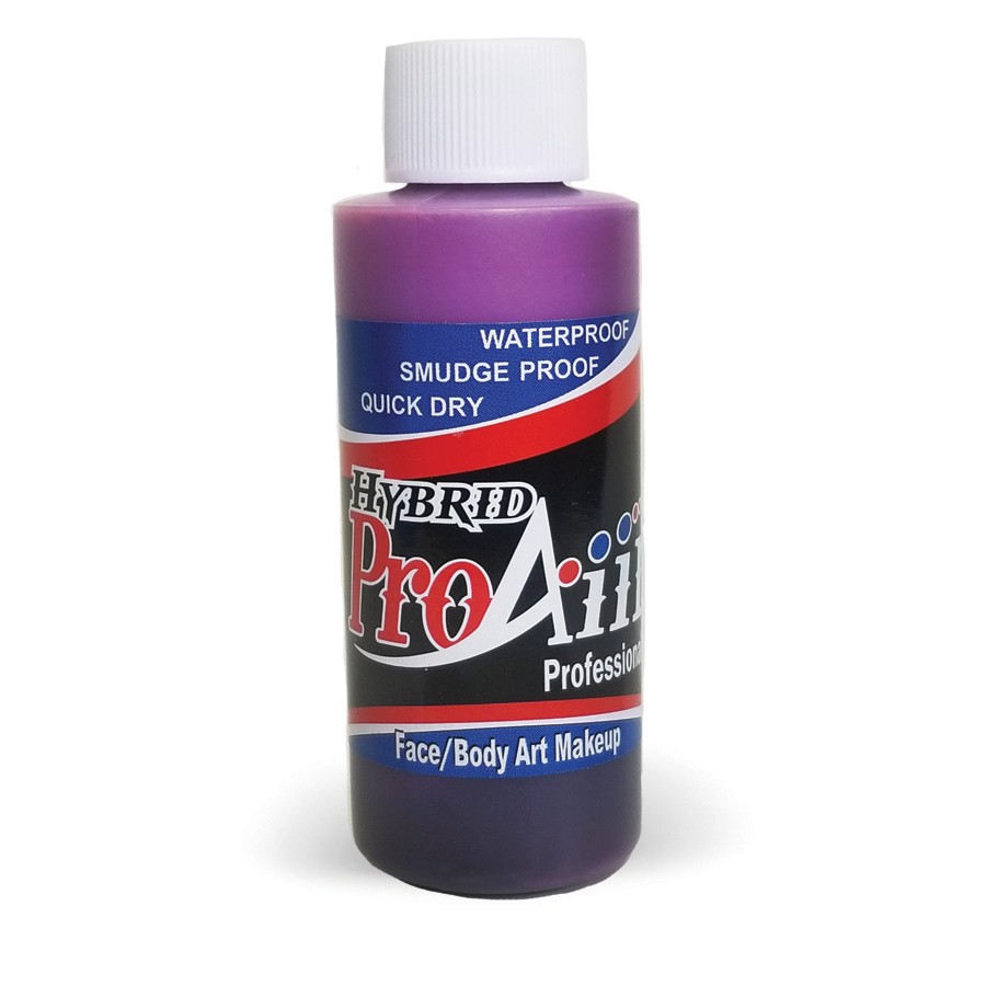 ProAiir Hybrid Purple 60ml fles met klassieke paarse airbrush schmink, dekkend en geschikt voor creatieve make-up of karakters, verkrijgbaar bij SchminkenGrime.nl