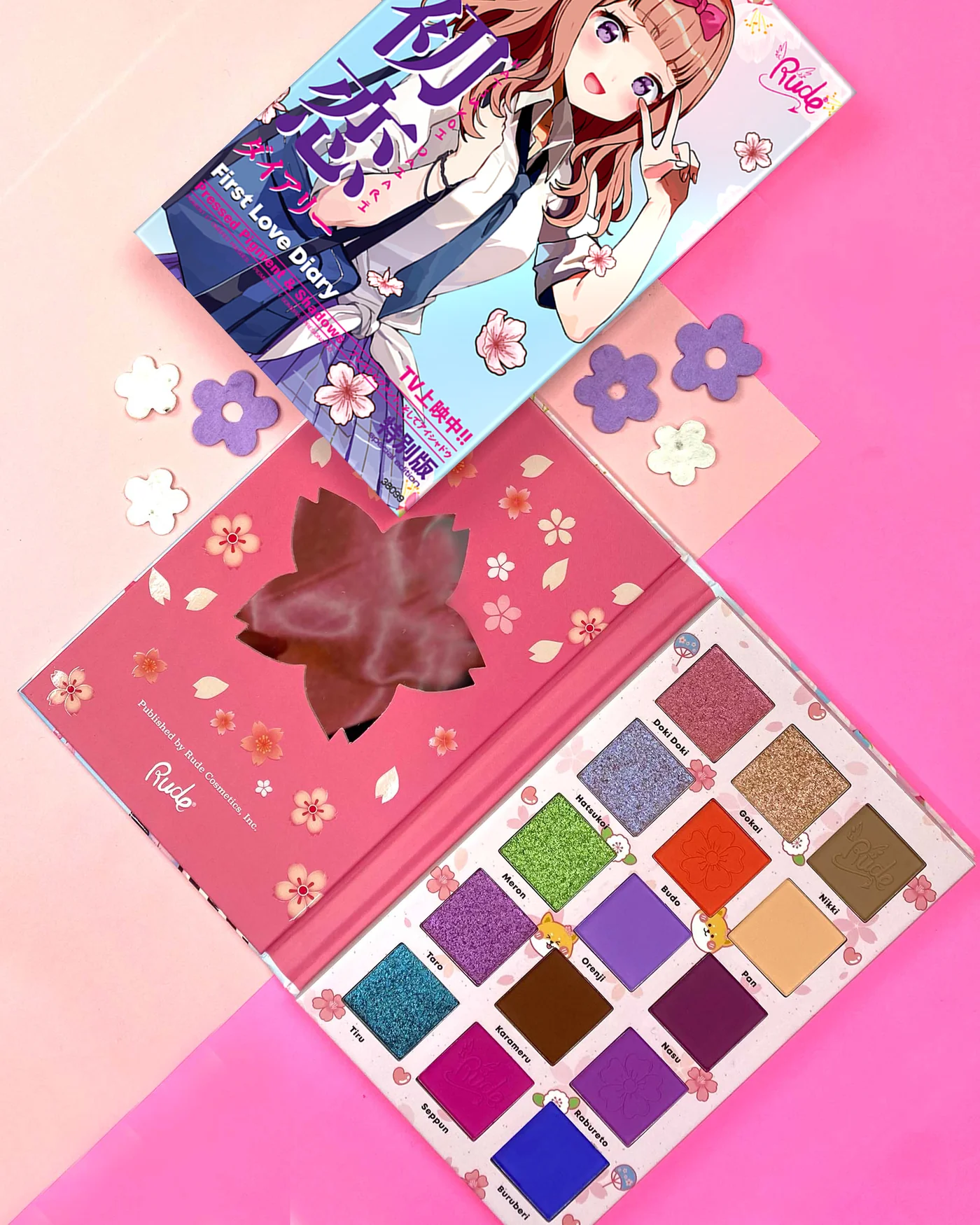 Rude Cosmetics Manga Collection Palette First Love Diary (12 kleuren)