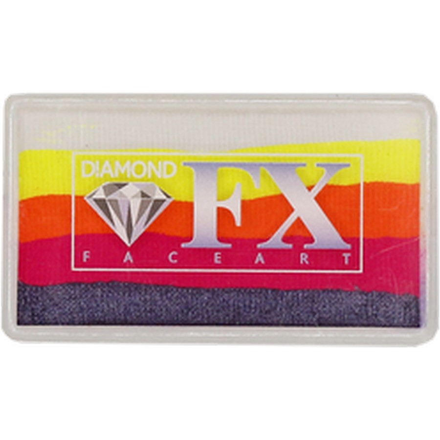 Diamond FX Splitcake Fabulously Fierce 28gr, verkrijgbaar bij SchminkenGrime.nl Diamond FX Splitcake Fabulously Fierce 28gr, gedurfde kleurencombi voor opvallende designs, verkrijgbaar bij SchminkenGrime.nl