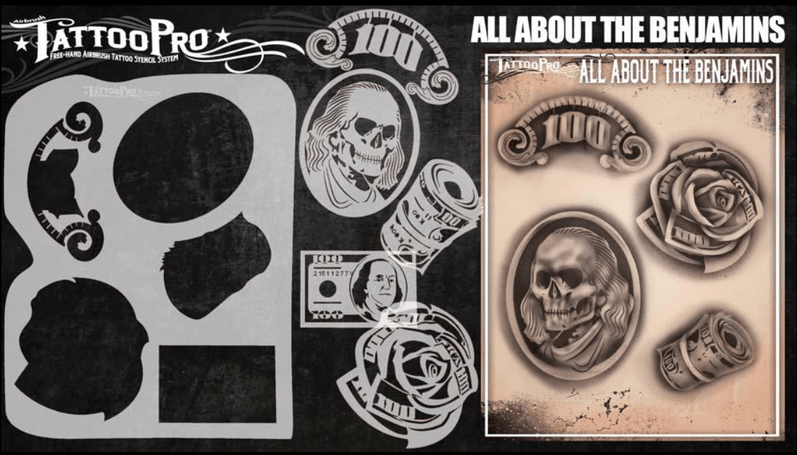 Wiser's Airbrush TattooPro Stencil – All about the Benjamins