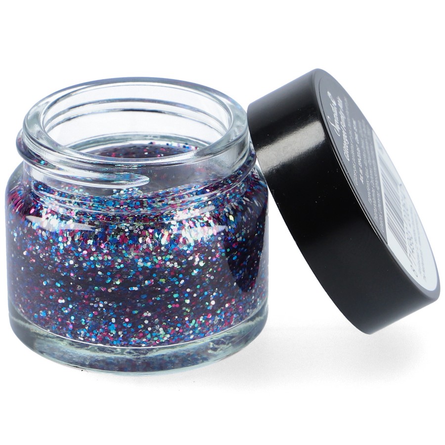 superstar glittergel funky 15ml, vrolijke glittergel met feestelijke uitstraling, verkrijgbaar bij SchminkenGrime.nl Superstar Glittergel Funky 15ml met opvallende kleurcombinatie in stevige gel, verkrijgbaar bij SchminkenGrime.nl