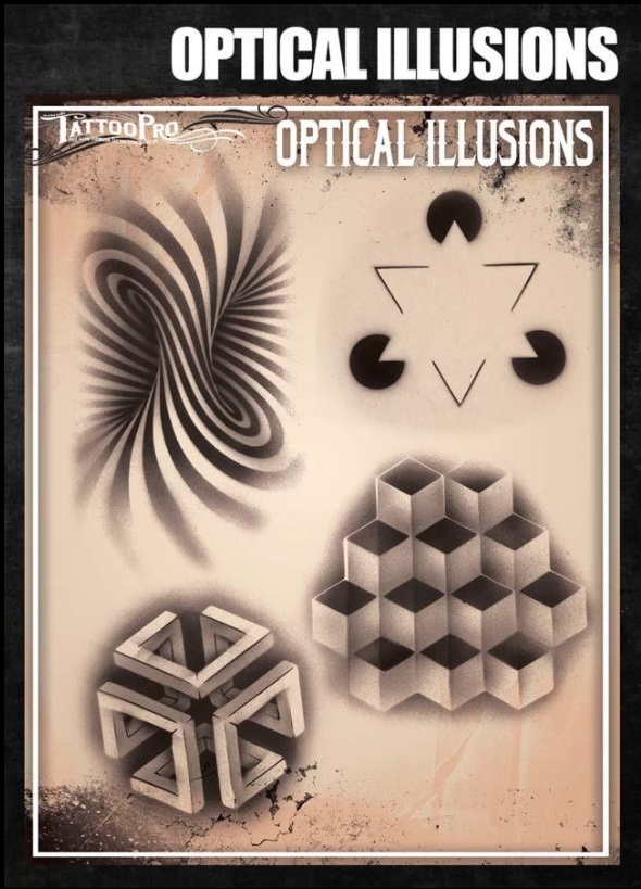 Wiser's Airbrush TattooPro Stencil – Optical Illusions