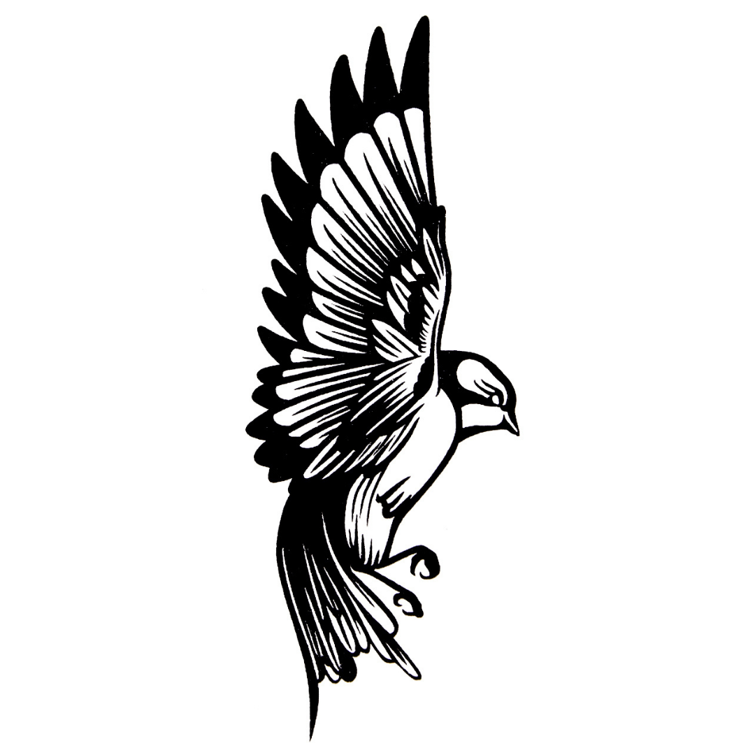 Quick Tattoo Sjabloon - Vogelvlucht