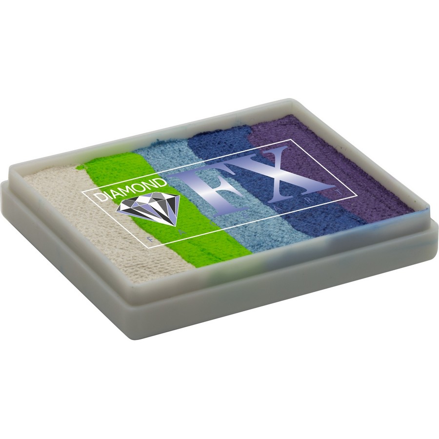 Diamond FX Splitcake Funky Frog van 50 gram met levendige groentinten voor opvallende schmink, verkrijgbaar bij SchminkenGrime.nl