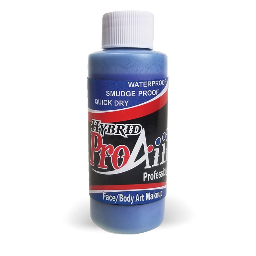 ProAiir Hybrid Vascular 60ml fles met blauwpaarse airbrush schmink voor aders en medische effecten, alcoholbasis en watervast, verkrijgbaar bij SchminkenGrime.nl