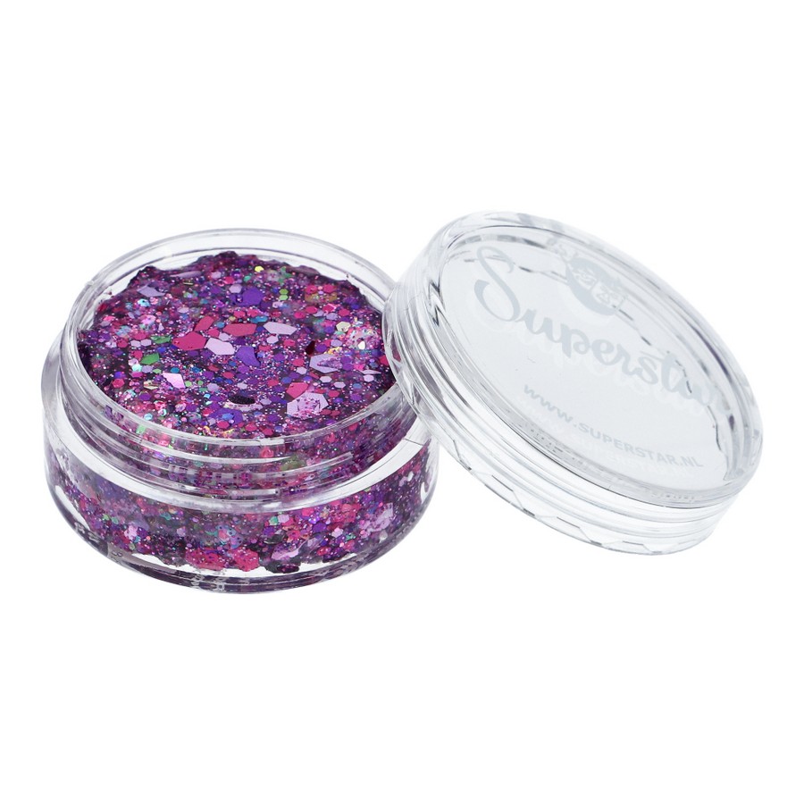 Superstar Chunky Glitter Cream Unicorn Fizz met speelse pastel glitters, verkrijgbaar bij SchminkenGrime.nl