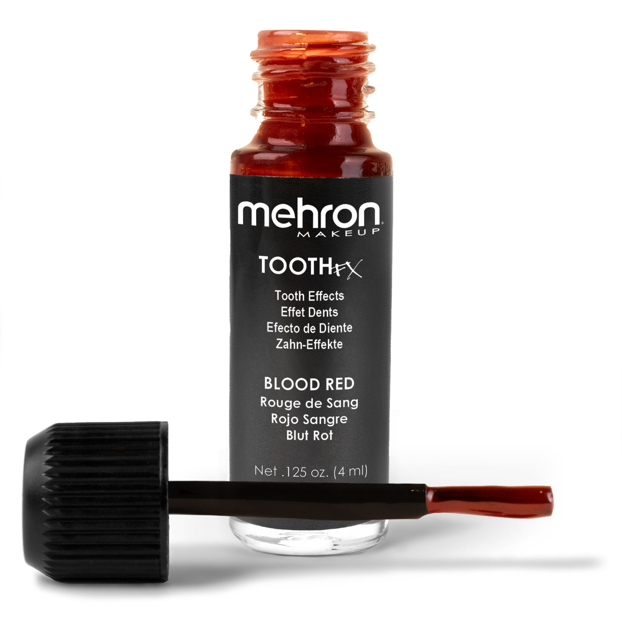 Mehron Tooth FX Blood Red met penseelapplicator – nu verkrijgbaar bij SchminkenGrime.nl