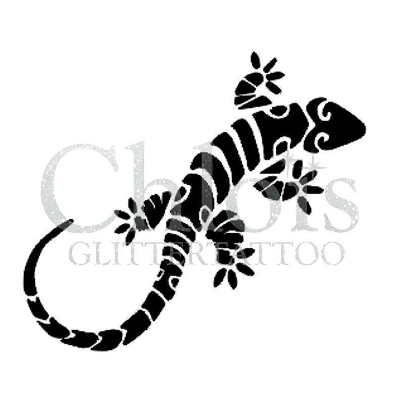 Chloïs Glittertattoo Sjabloon Gecko (5 stuks)