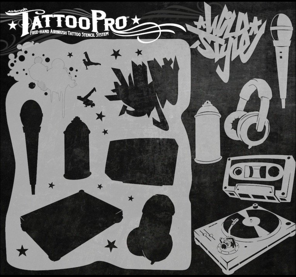 Wiser's Airbrush TattooPro Stencil – Hip Hop
